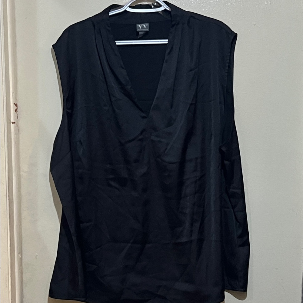 Worthington Classic Black Satin Top
